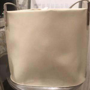 Soft white/off white leather classic purse